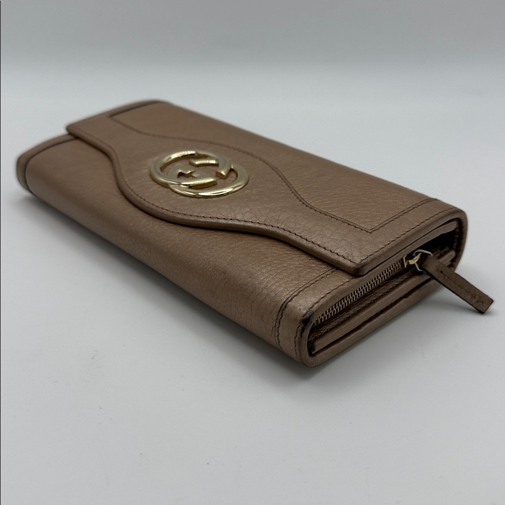 Gucci Brown Leather Interlocking Gg Continental W… - image 4